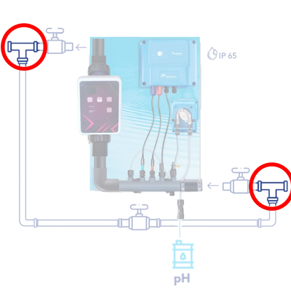 2x T-stuk 90° PVC 50 mm lijmmof 16 bar (2 stuks)