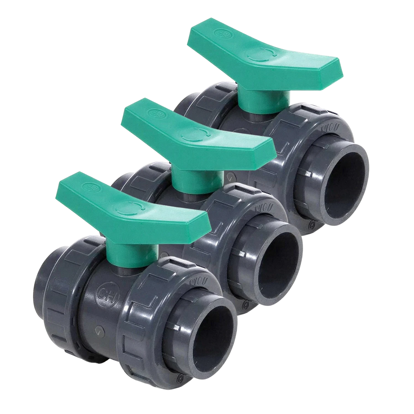 3x 50mm demonteerbare manuele kogelkraan (3 stuks)