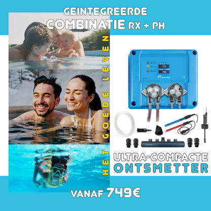 Pool TWIN COMBO - Compact doseerapparaat vloeibare Chloor/pH regeling  - zelfbouwpakket  - zwembad/spa 1 tot 150m³