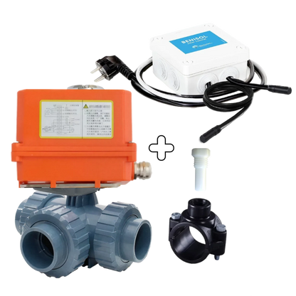 Automatische TORQ 3-wegkraan 50mm  L boring met BENISOL:temperatuurcontrole / termostaat - HIDRO plug & play