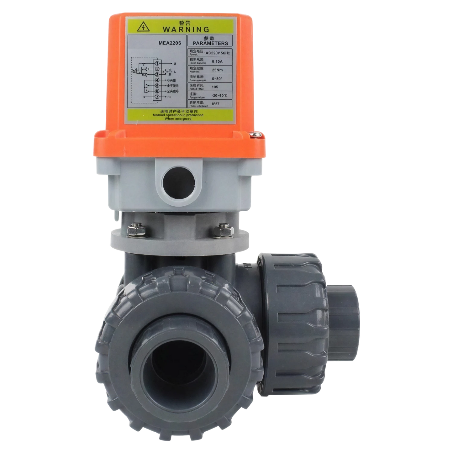 Automatische 3-wegkraan 50/63 mm - L boring met BENISOL temp controle - plug & play