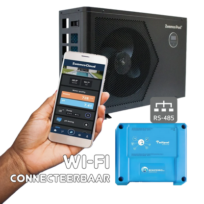 Inverter Warmtepomp - 21 kW - Zwembad tot 80 m³ - met RS485 en Zwemco WiFi interface