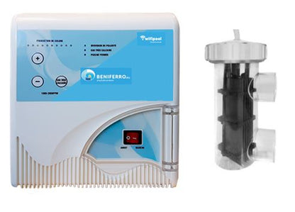 Zoutelectrolyse low salt (LS) zonder WiFiPOOL sturing en pH regeling - zelfbouwpakket  voor zwembad van 30m³ tot 125m³