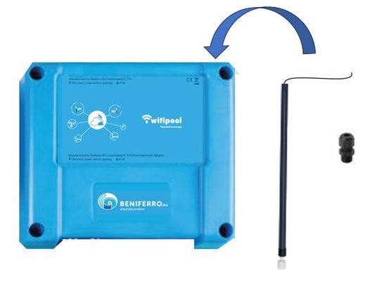 Extra niveaumeting voor zwembad op CONNECTPRO meet- en controledoos  - lengte  35cm voor 5 liter container waterbehandeling (pH+, pH-, chloor, anti-alg, vlokmiddel …)