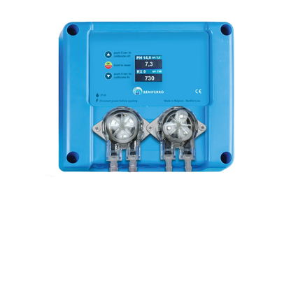 Pool TWIN COMBO - Compact doseerapparaat vloeibare Chloor/pH regeling - zelfbouwpakket  - zwembad/spa 10 tot 150m³