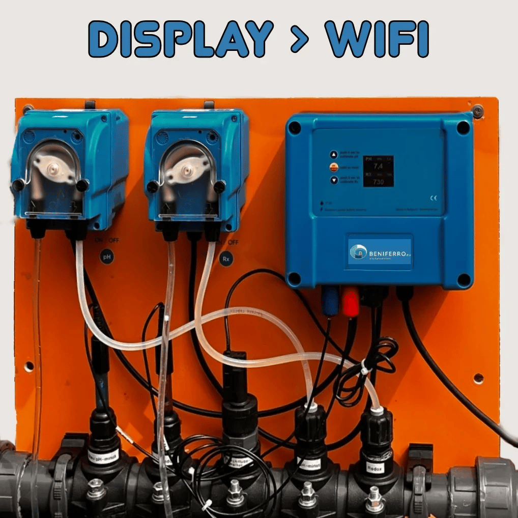 WiFiPOOL Connect-PRO meet- en stuureenheid - uitbreidbaar met pH, RX, 3x temperatuur-, flow-, 3x niveau-, druk- en conductiviteitsmeting - Ethernetaansluiting  + 4 stekkers